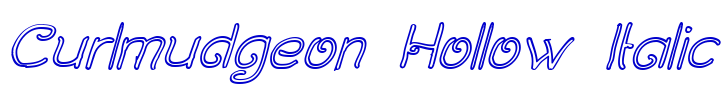 Curlmudgeon Hollow Italic шрифт